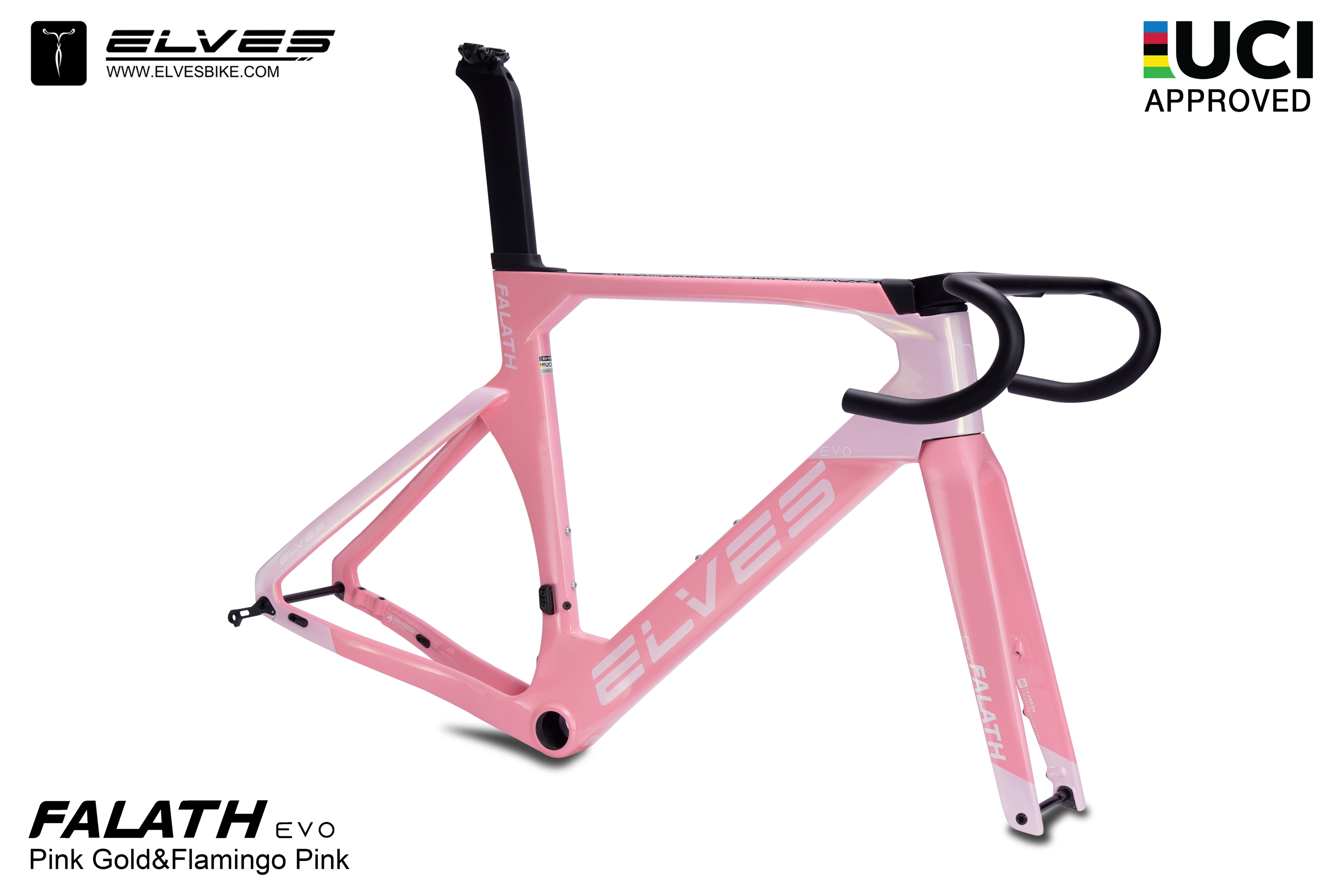 エルヴス ファラス エヴォ ディスクブレーキフルカーボンフレームセット UCI（TT,平坦向き） ELVES Falath EVO Carbon  Road Aero Disc Framesets UCI Approved