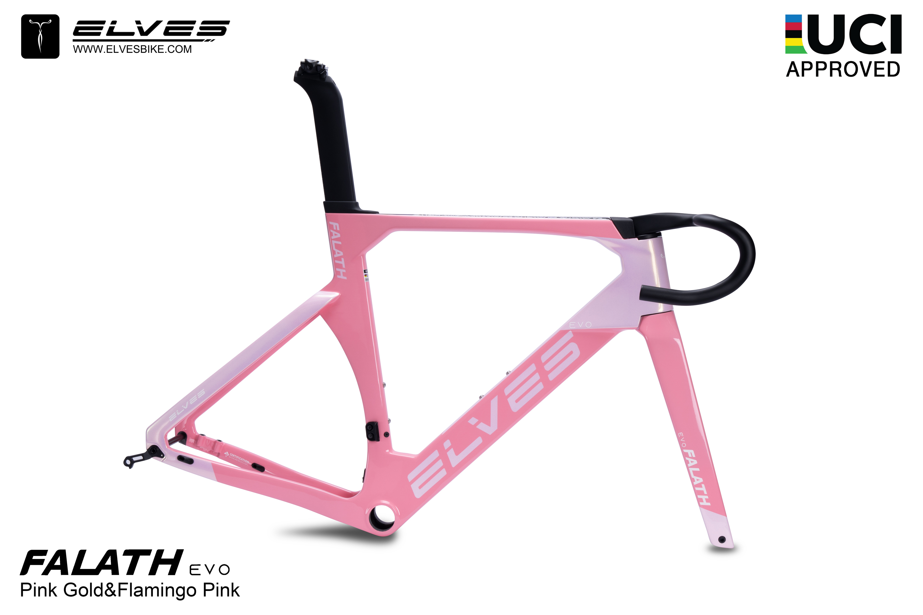 エルヴス ファラス エヴォ ディスクブレーキフルカーボンフレームセット UCI（TT,平坦向き）　ELVES Falath EVO Carbon  Road Aero Disc Framesets UCI Approved