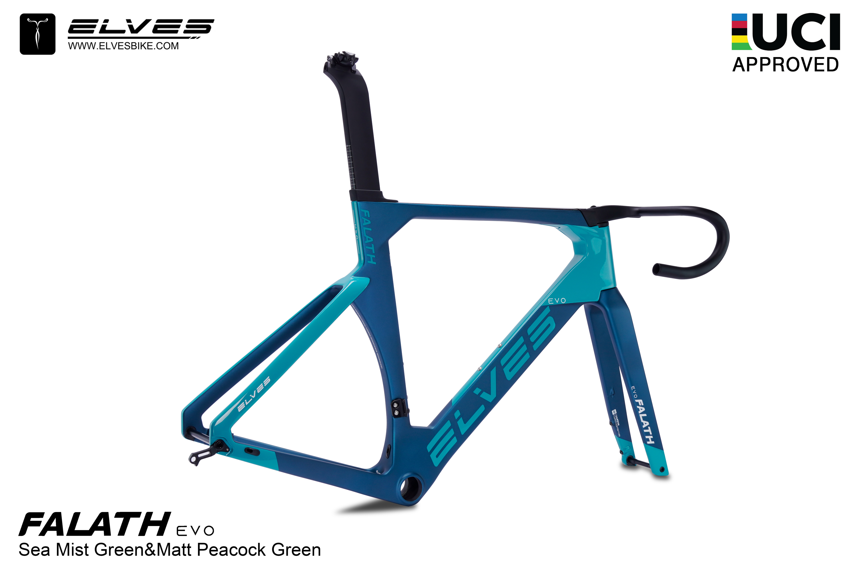 エルヴス ファラス エヴォプラス ディスクブレーキフルカーボンフレームセット UCI（TT,平坦向き）　ELVES Falath EVO Carbon  Road Aero Disc Framesets UCI Approved