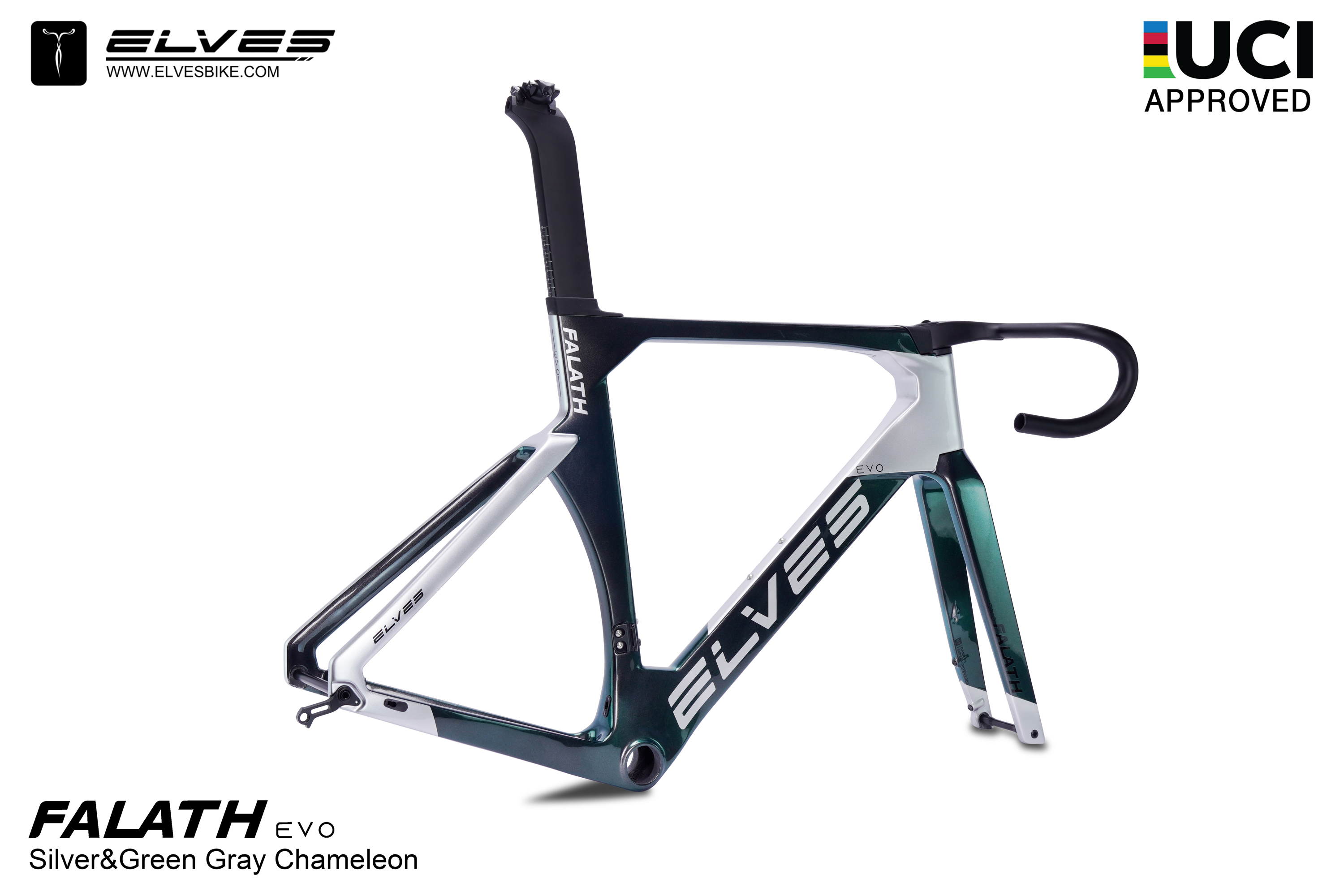 エルヴス ファラス エヴォ ディスクブレーキフルカーボンフレームセット UCI（TT,平坦向き） ELVES Falath EVO Carbon  Road Aero Disc Framesets UCI Approved