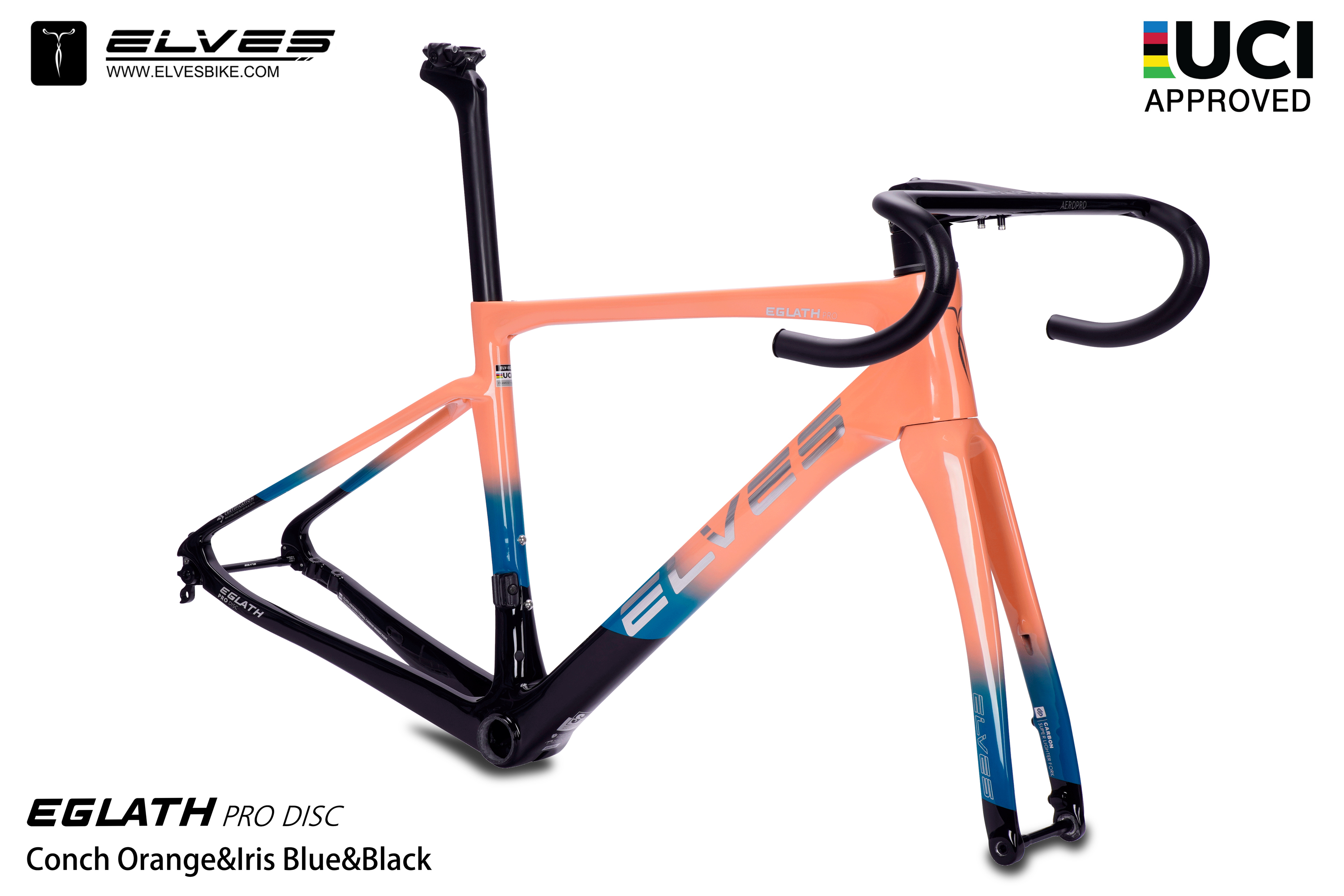 エルヴス イグラス プロ ディスクブレーキフルカーボンフレームセット