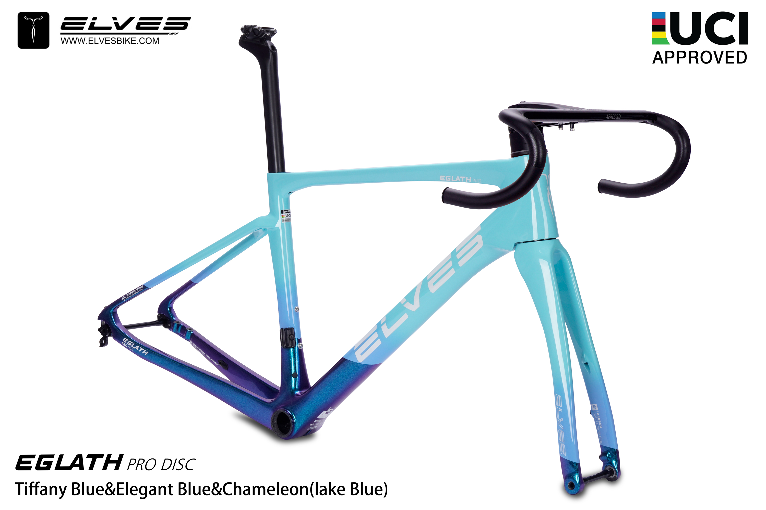 エルヴス イグラス プロ ディスクブレーキフルカーボンフレームセット