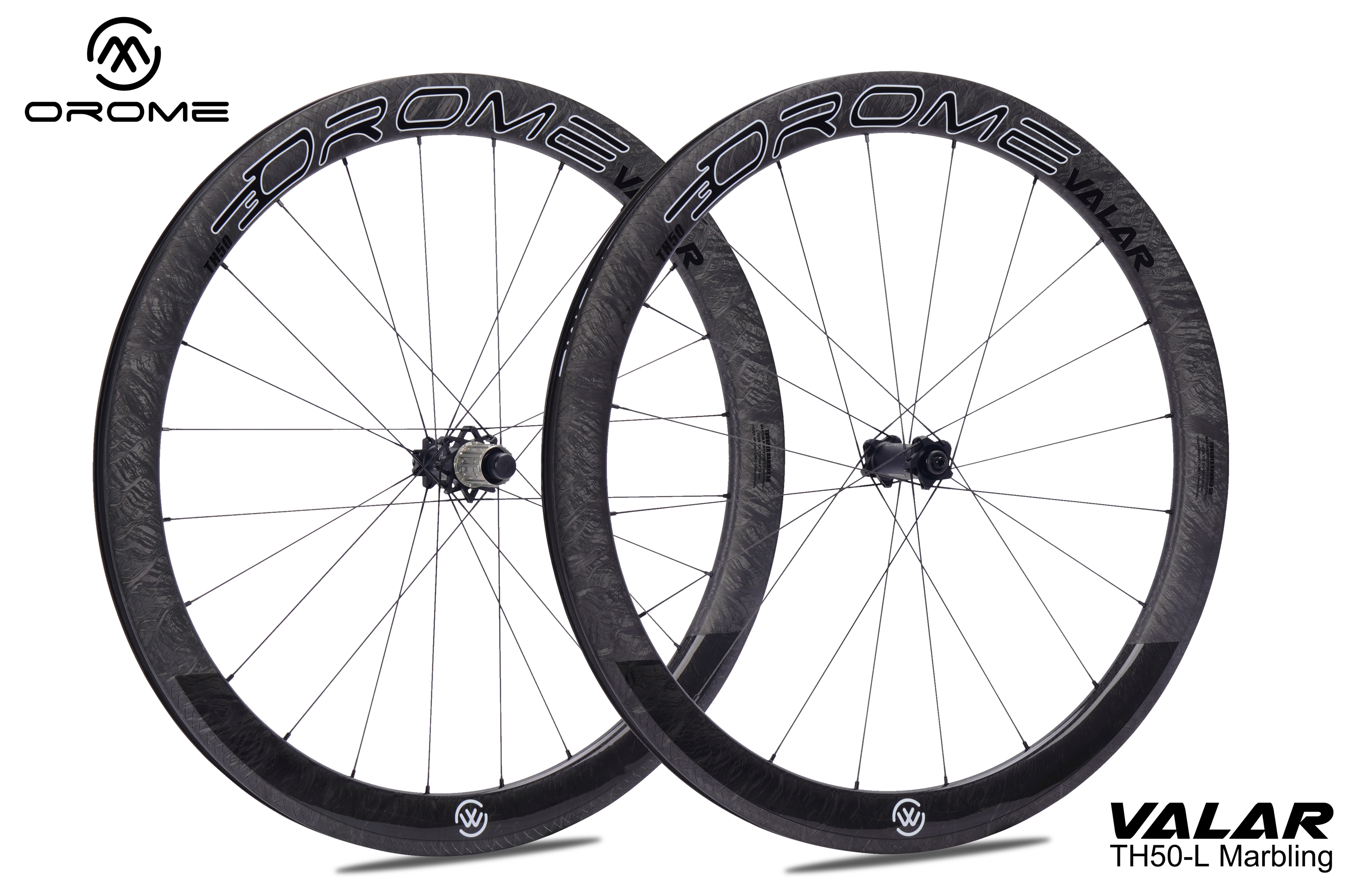 OROME VALAR TH50 Carbon Road Rim Brake Wheelsets, Rim Brake Carbon Wheels.  Superlight Carbon Rim Brake Wheelsets