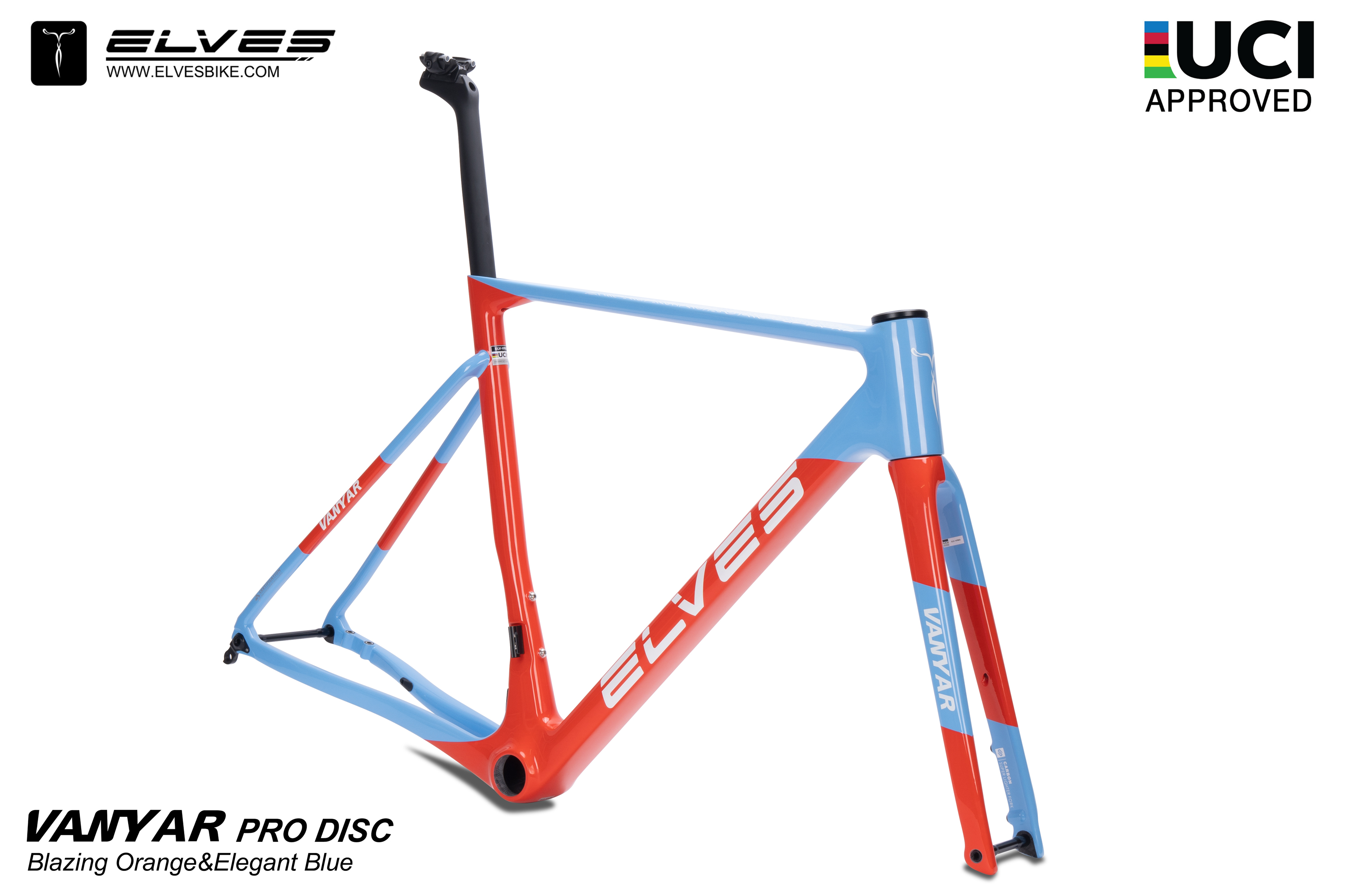 エルヴス ヴァンヤール プロ ディスクブレーキフルカーボンフレームセット UCI ELVES Vanyar Pro Disc Road  Framesets, Superlight Full Carbon Disc Road Frame