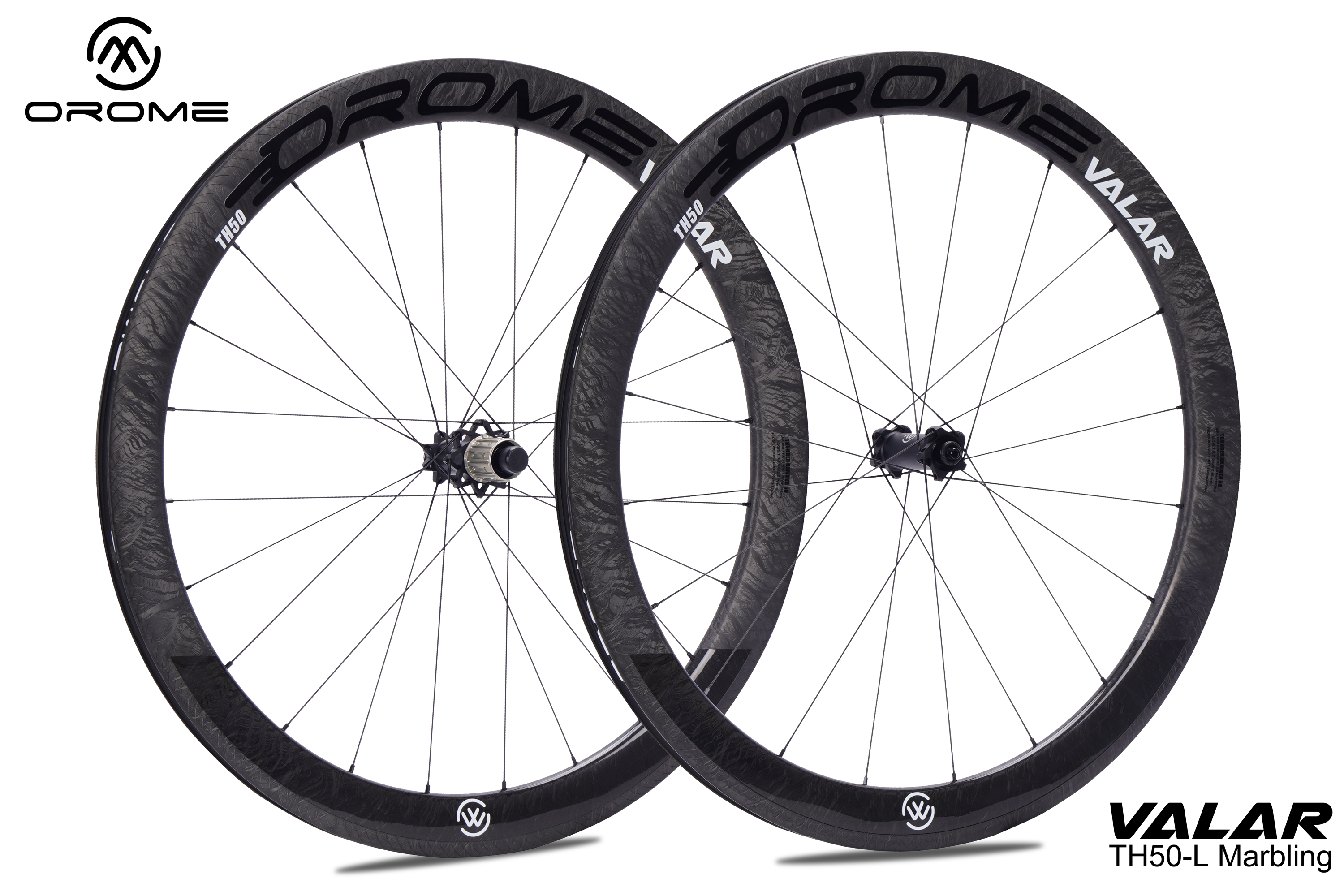 OROME VALAR TH50 Carbon Road Rim Brake Wheelsets, Rim Brake Carbon Wheels.  Superlight Carbon Rim Brake Wheelsets