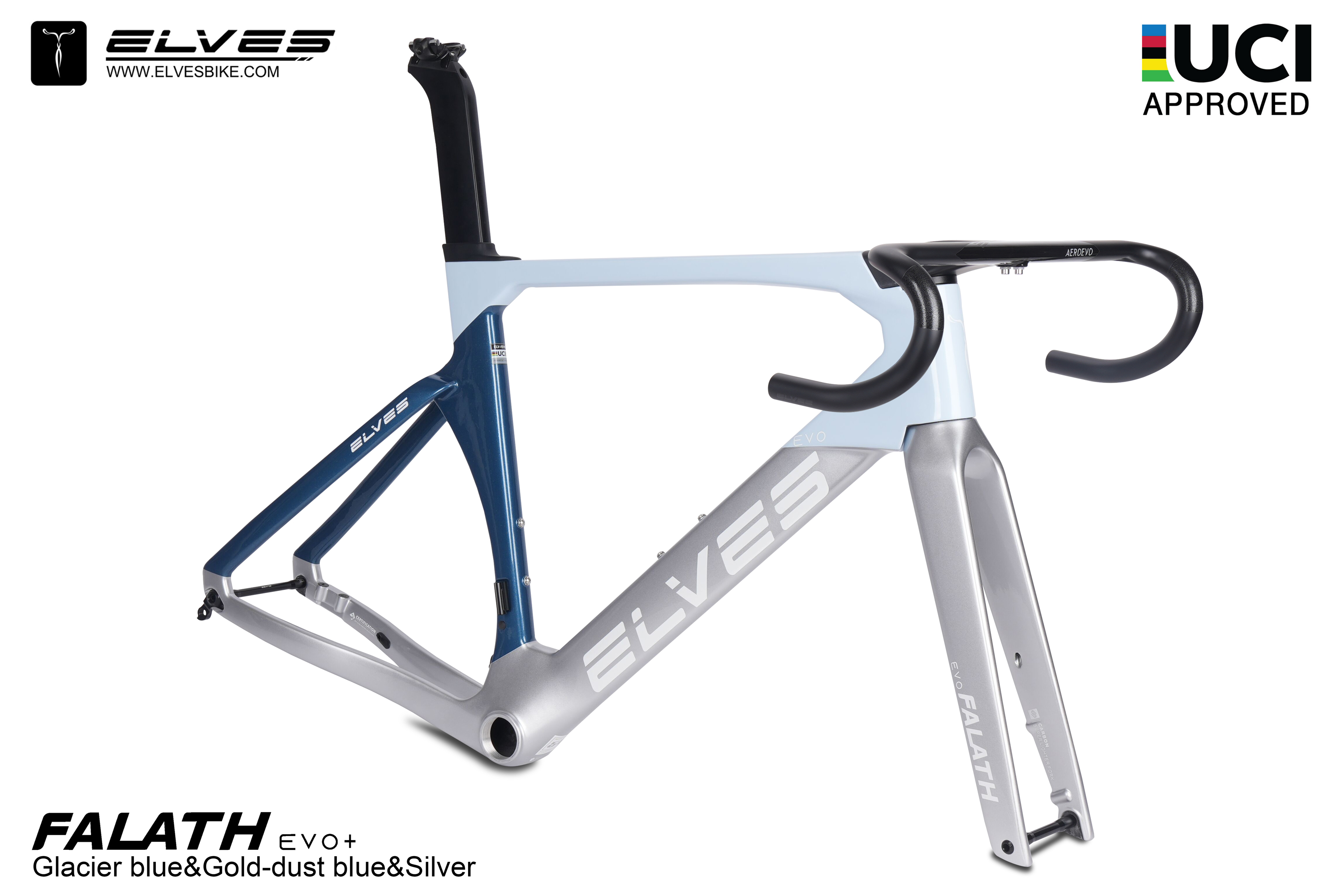 エルヴス ファラス エヴォ ディスクブレーキフルカーボンフレームセット UCI（TT,平坦向き） ELVES Falath EVO Carbon  Road Aero Disc Framesets UCI Approved