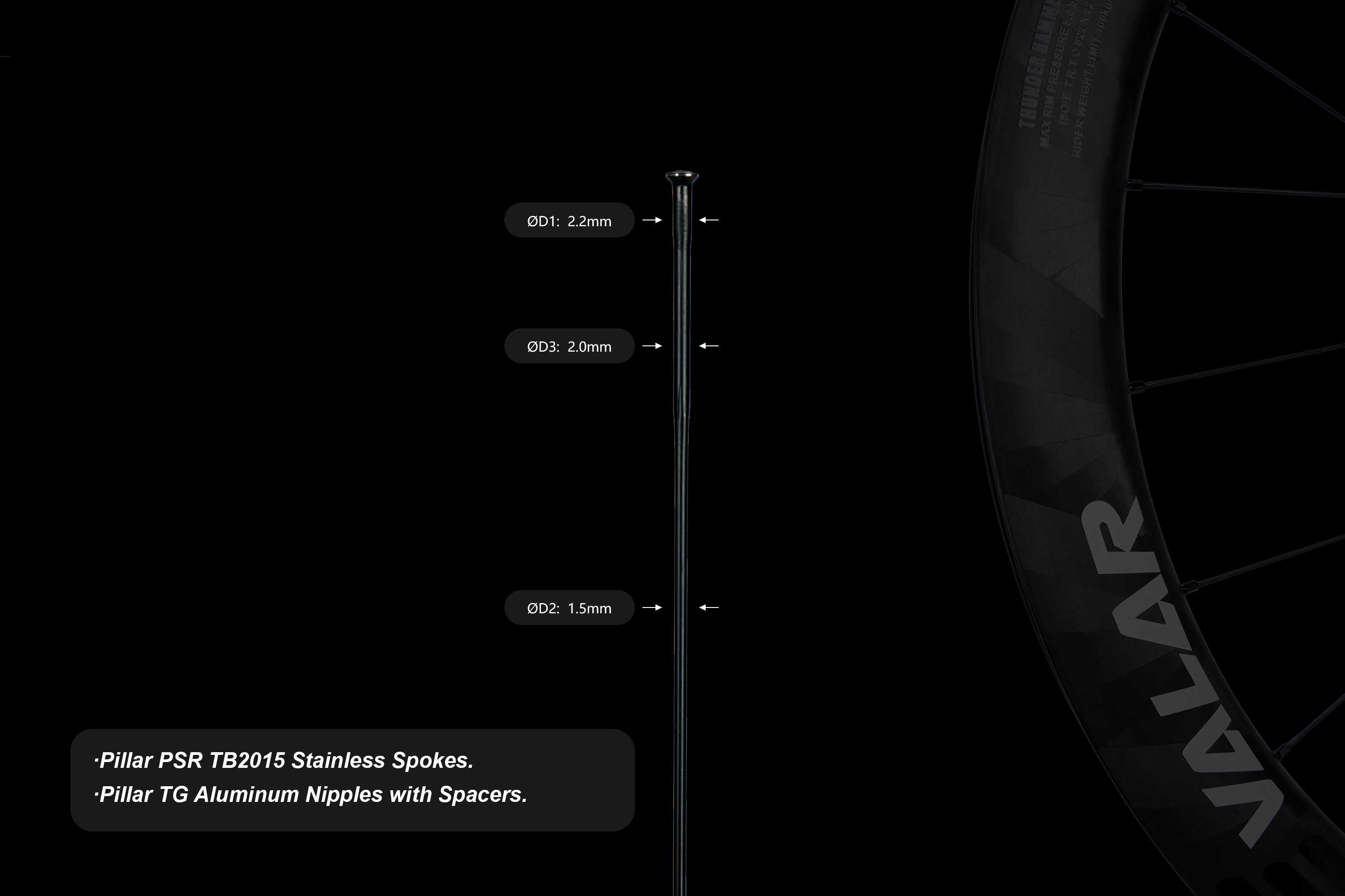 OROME VALAR TH36G Disc Brake Wheelsets, Disc Brake Carbon