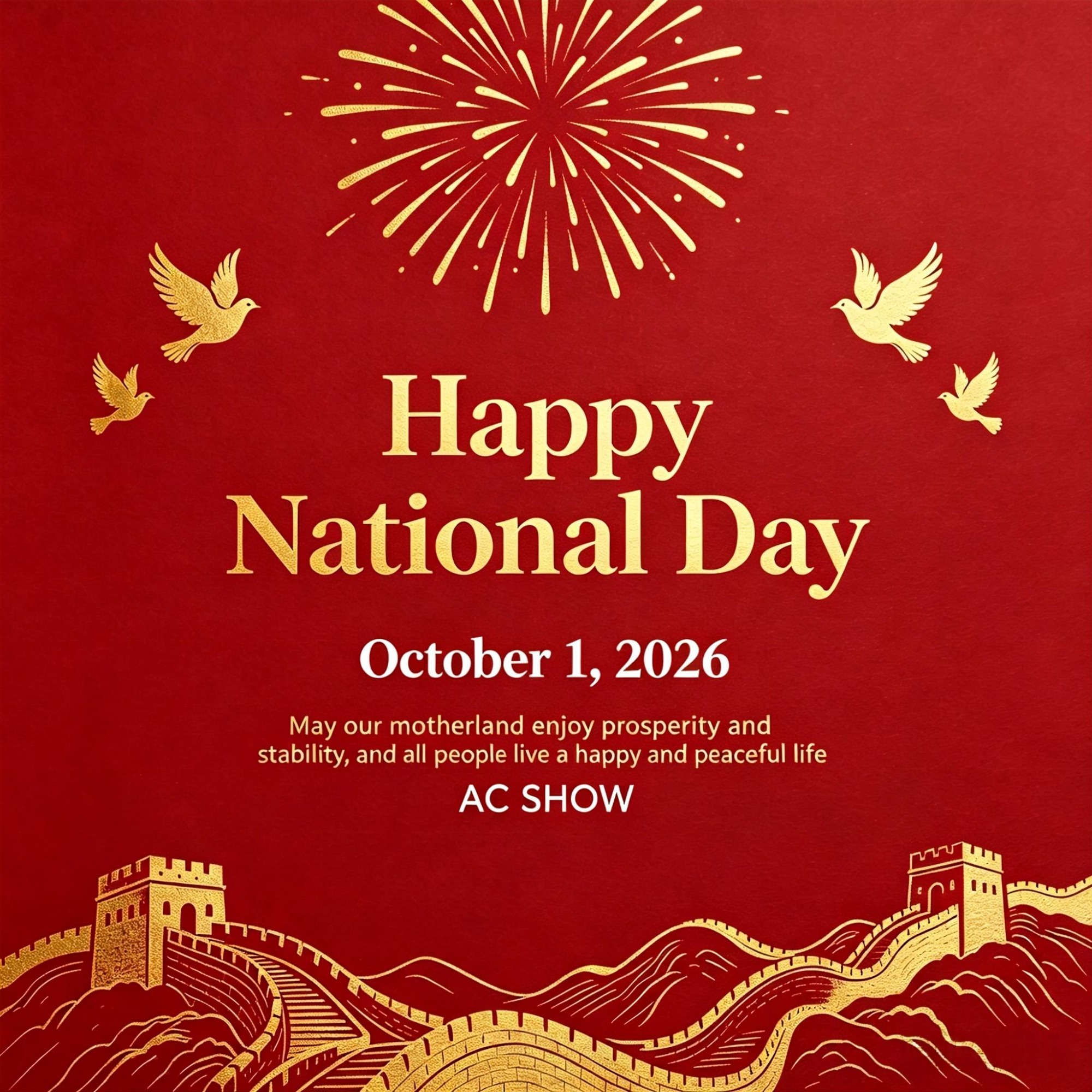 Today marks China's National Day