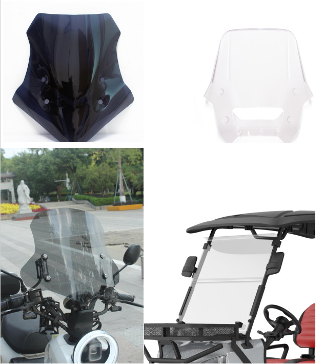 Customized Polycarbonate Windshield PC Windscreen for Motorcycle Motorbike by OEM Manufactuer