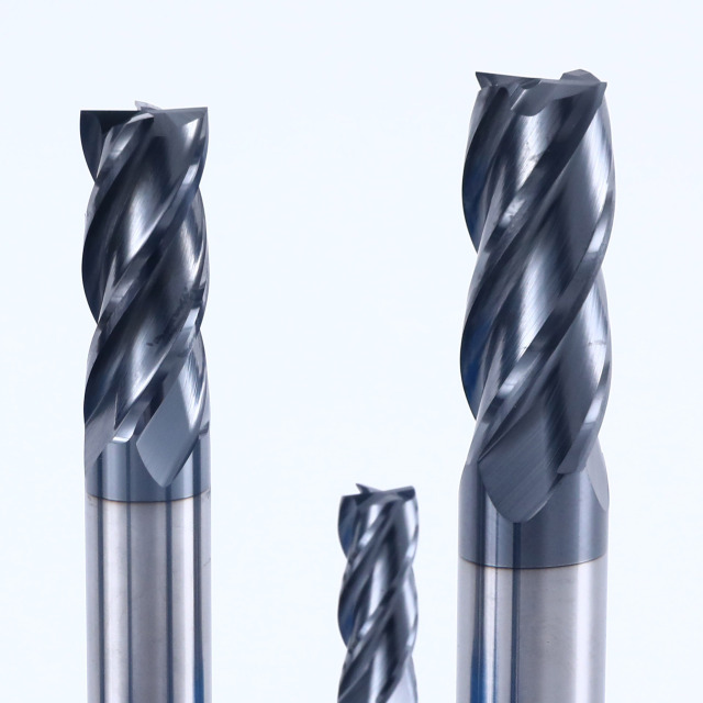 Carbide Square End Mill - Micro Grain Carbide End Mill for Alloy Steels/Hardened Steels - 4 Flute - ISE1/8"4T