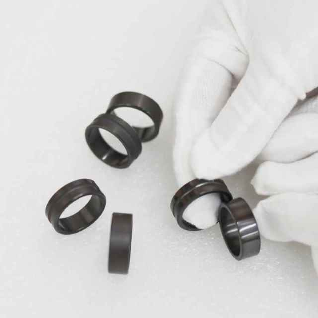 Mens Multi-Faceted Edge Opal Inlay Tungsten Carbide Wedding Rings Satin / Matte /Polished PCD Ring PCBN Ring for Fashion Jewelry