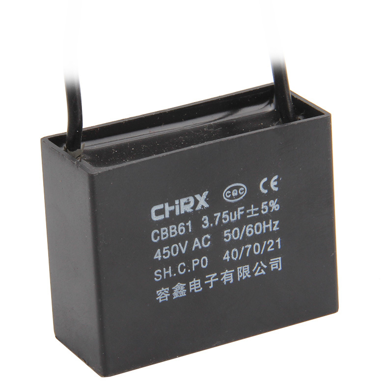 RXIN CBB61 3.75uf450VAC Motor Run Capacitor 3.75uf 450VAC Fan Capacitor Motor starting Capacitor