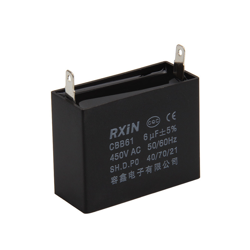 RXIN CBB61 6uf450VAC Motor Run Capacitor 6uf 450VAC Fan Capacitor Motor starting Capacitor