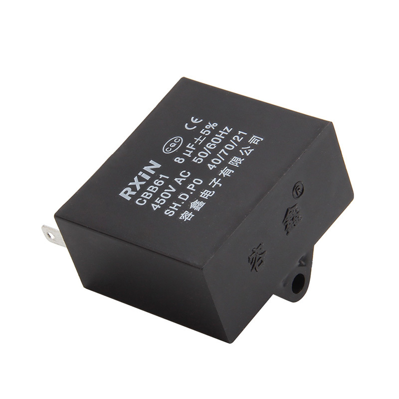 RXIN CBB61 8uf450VAC Motor Run Capacitor 8uf 450VAC Fan Capacitor Motor starting Capacitor