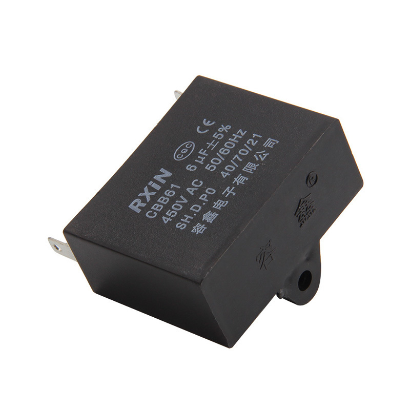 RXIN CBB61 6uf450VAC Motor Run Capacitor 6uf 450VAC Fan Capacitor Motor starting Capacitor