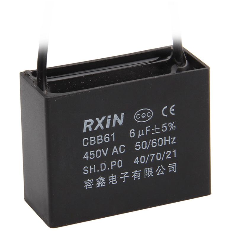 RXIN CBB61 6uf450VAC Motor Run Capacitor 6uf 450VAC Fan Capacitor Motor starting Capacitor