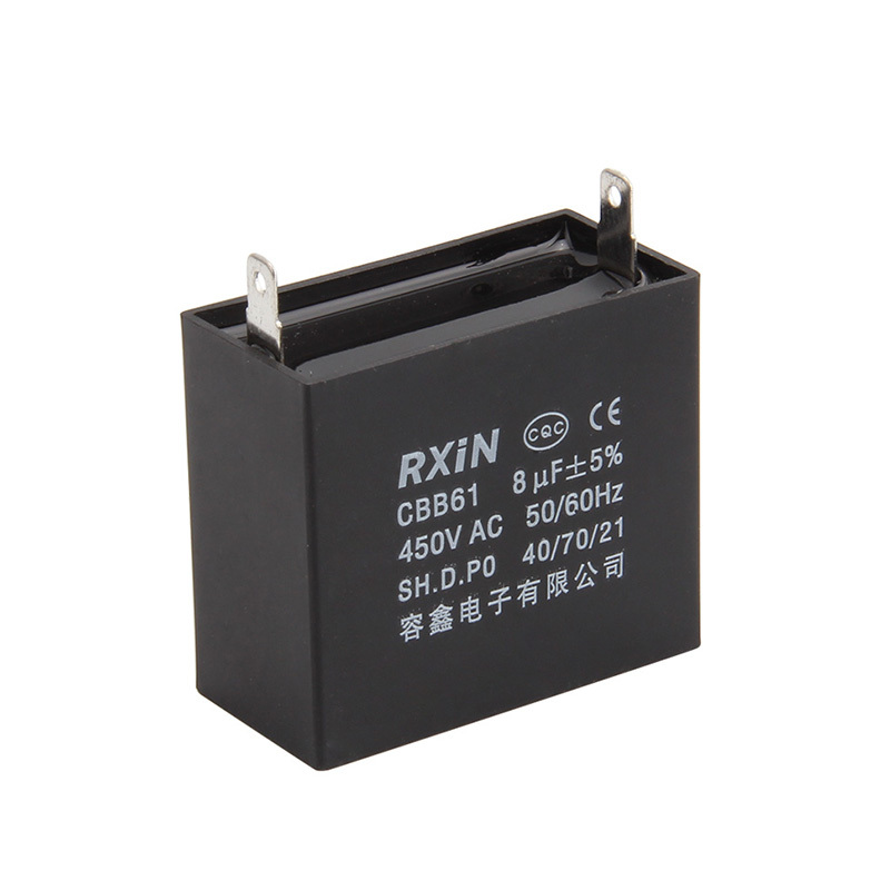 RXIN CBB61 8uf450VAC Motor Run Capacitor 8uf 450VAC Fan Capacitor Motor starting Capacitor