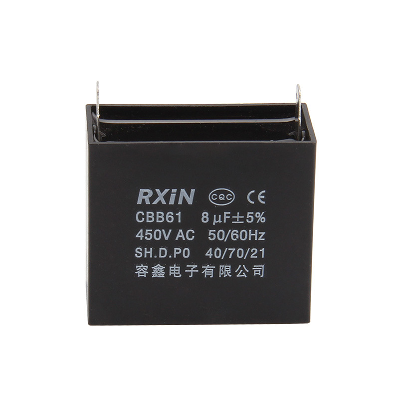 RXIN CBB61 8uf450VAC Motor Run Capacitor 8uf 450VAC Fan Capacitor Motor starting Capacitor