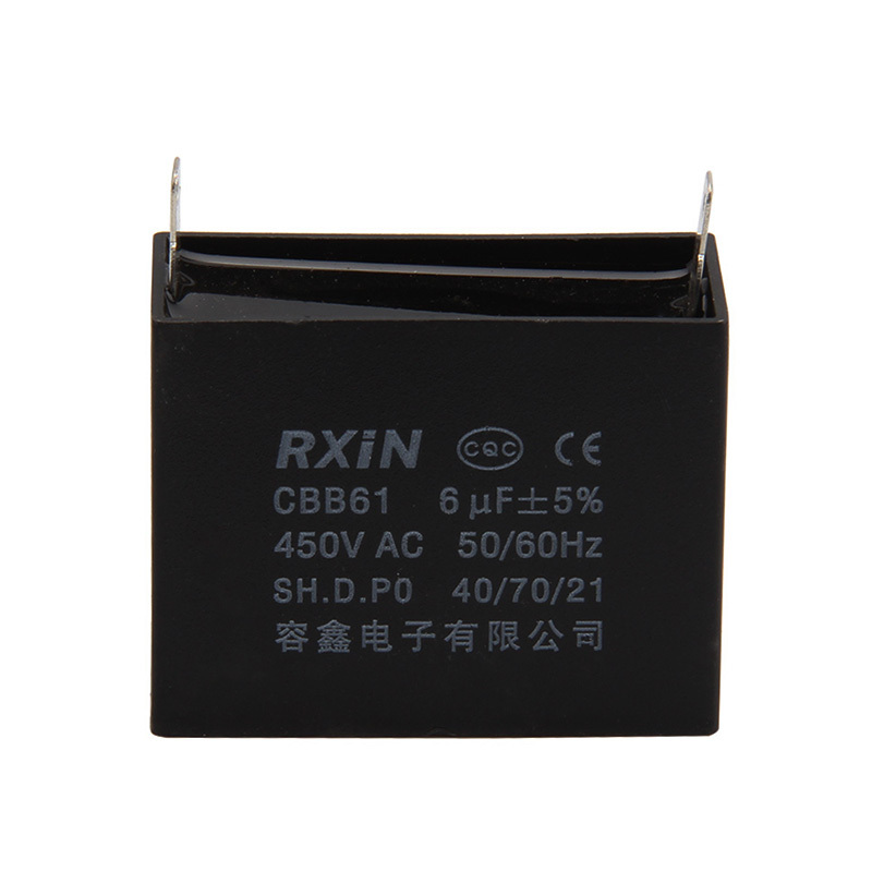 RXIN CBB61 6uf450VAC Motor Run Capacitor 6uf 450VAC Fan Capacitor Motor starting Capacitor
