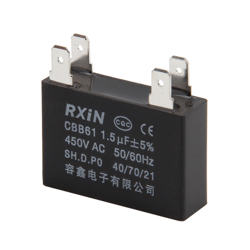 RXIN CBB61 1.5uf450VAC Motor Run Capacitor 1.5uf 450VAC Fan Capacitor Motor starting Capacitor