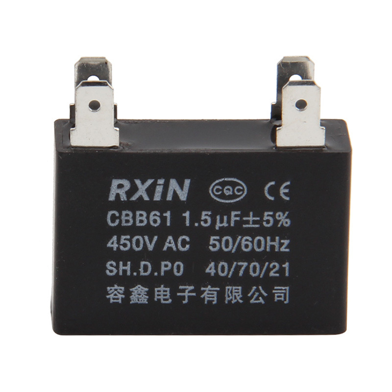 RXIN CBB61 1.5uf450VAC Motor Run Capacitor 1.5uf 450VAC Fan Capacitor Motor starting Capacitor