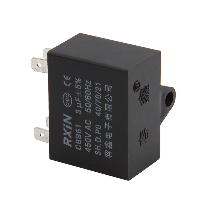 RXIN CBB61 3uf450VAC Motor Run Capacitor 3uf 450VAC Fan Capacitor Motor starting Capacitor