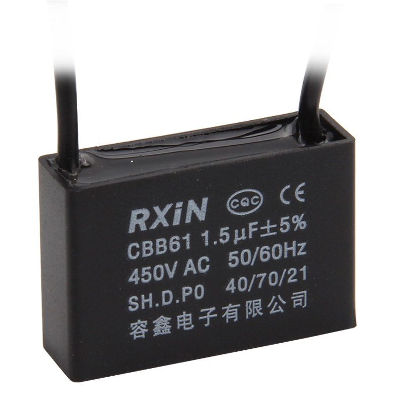 RXIN CBB61 1.5uf450VAC Motor Run Capacitor 1.5uf 450VAC Fan Capacitor Motor starting Capacitor