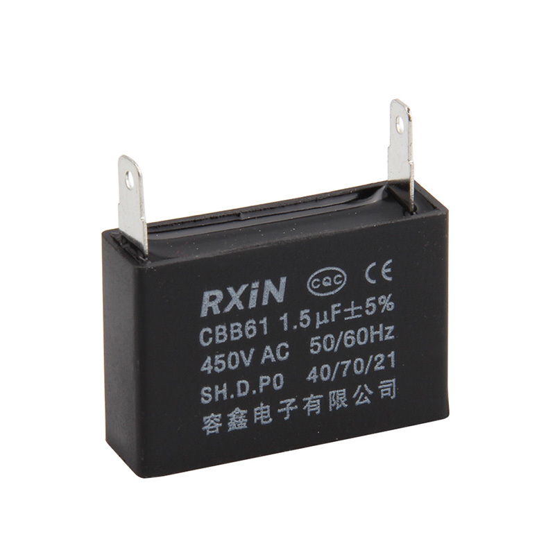 RXIN CBB61 1.5uf450VAC Motor Run Capacitor 1.5uf 450VAC Fan Capacitor Motor starting Capacitor