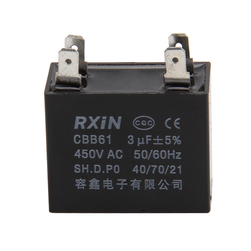 RXIN CBB61 3uf450VAC Motor Run Capacitor 3uf 450VAC Fan Capacitor Motor starting Capacitor