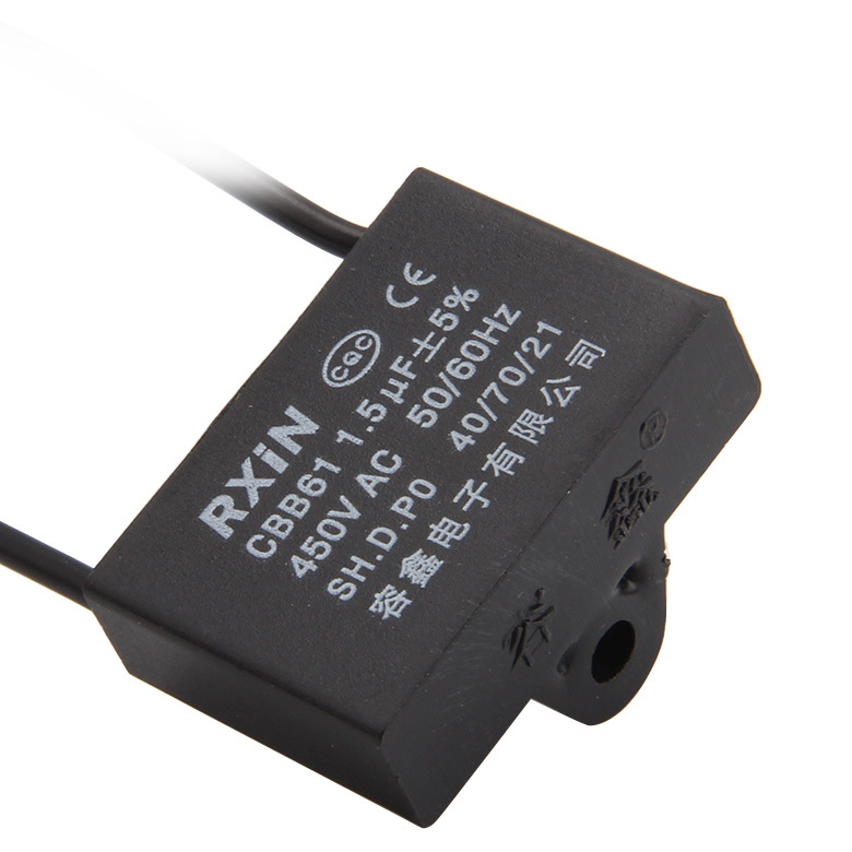 RXIN CBB61 1.5uf450VAC Motor Run Capacitor 1.5uf 450VAC Fan Capacitor Motor starting Capacitor