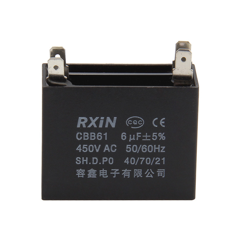 RXIN CBB61 6uf450VAC Motor Run Capacitor 6uf 450VAC Fan Capacitor Motor starting Capacitor