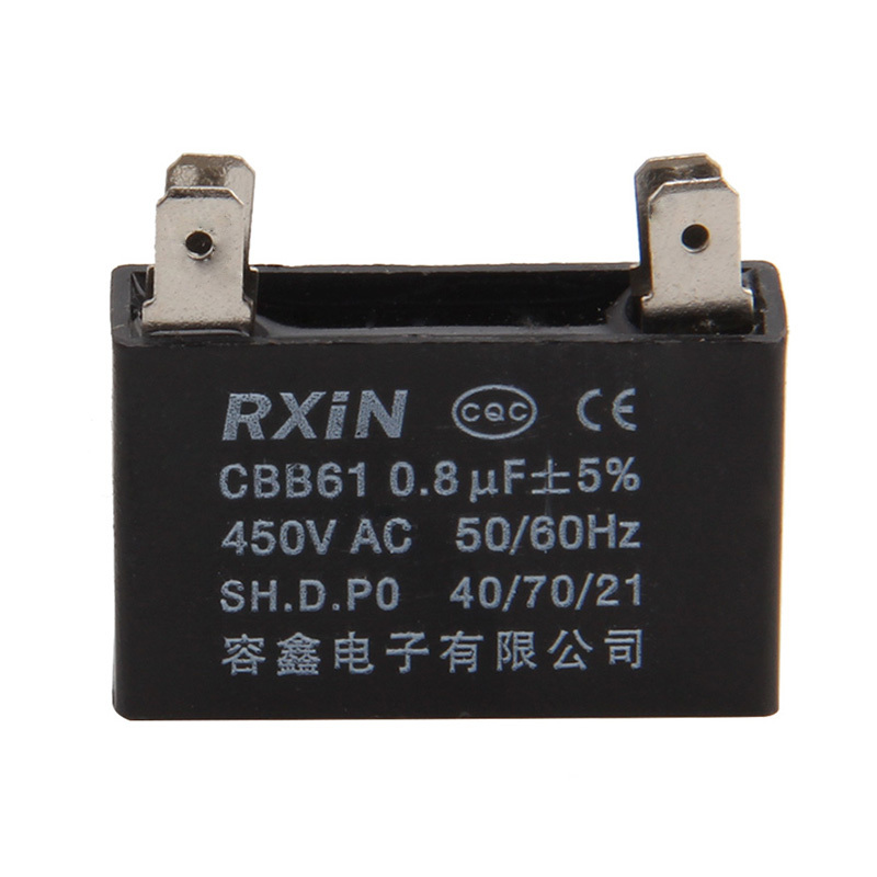 RXIN CBB61 0.8uf450VAC Motor Run Capacitor 0.8uf 450VAC Fan Capacitor Motor starting Capacitor