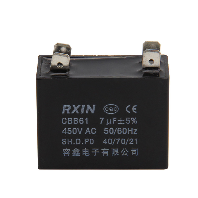 RXIN CBB61 7uf450VAC Motor Run Capacitor 7uf 450VAC Fan Capacitor Motor starting Capacitor