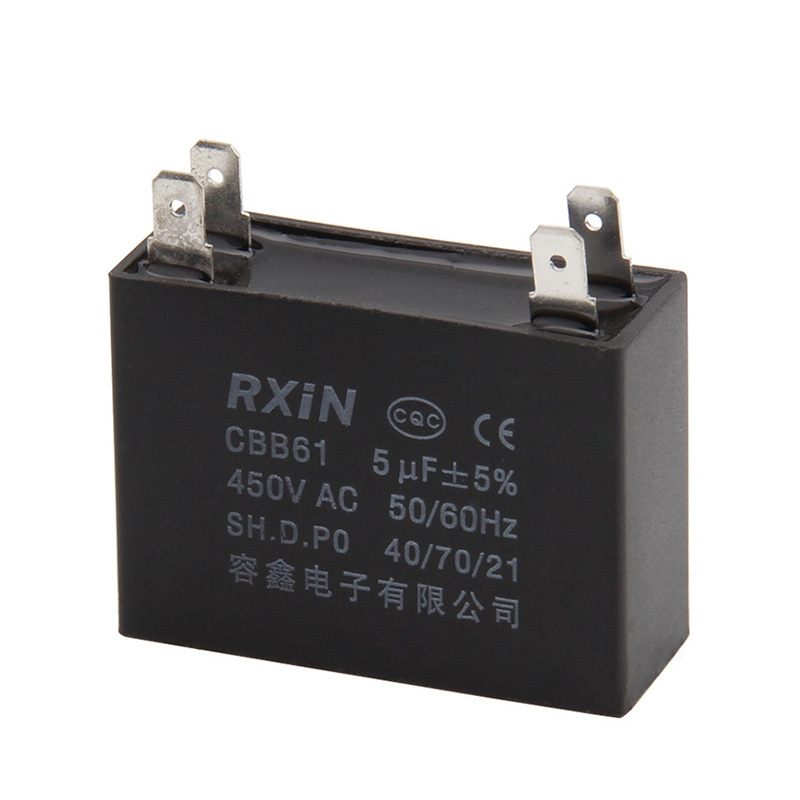 RXIN CBB61 5uf450VAC Motor Run Capacitor 5uf 450VAC Fan Capacitor Motor starting Capacitor