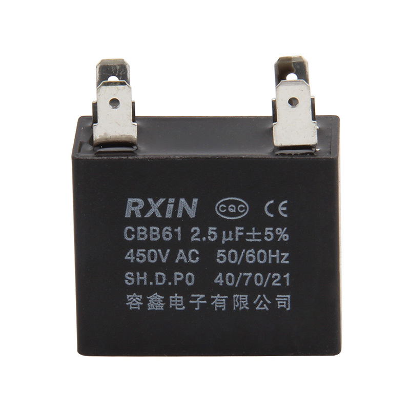 RXIN CBB61 2.5uf450VAC Motor Run Capacitor 2.5uf 450VAC Fan Capacitor Motor starting Capacitor