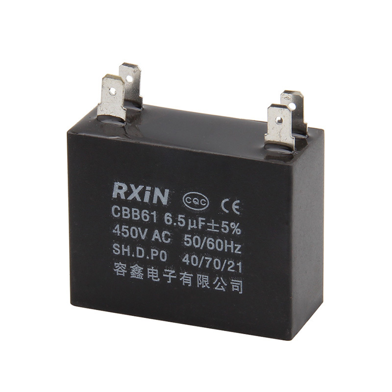 RXIN CBB61 6.5uf450VAC Motor Run Capacitor 6.5uf 450VAC Fan Capacitor Motor starting Capacitor