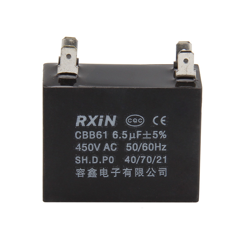 RXIN CBB61 6.5uf450VAC Motor Run Capacitor 6.5uf 450VAC Fan Capacitor Motor starting Capacitor