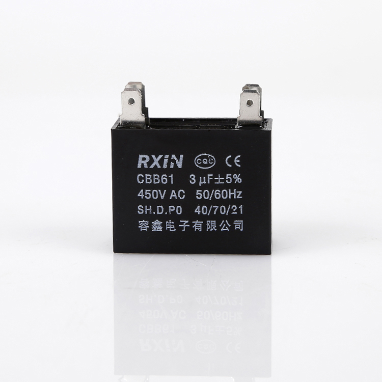 RXIN CBB61 3uf450VAC Motor Run Capacitor 3uf 450VAC Fan Capacitor Motor starting Capacitor