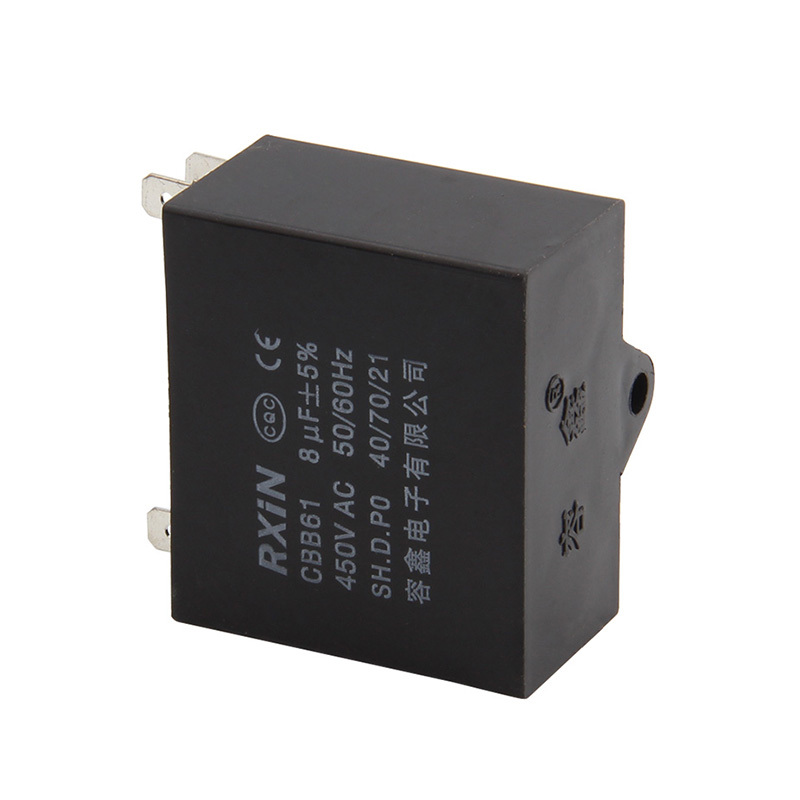 RXIN CBB61 8uf450VAC Motor Run Capacitor 8uf 450VAC Fan Capacitor Motor starting Capacitor