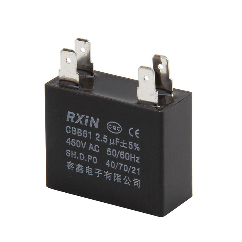 RXIN CBB61 2.5uf450VAC Motor Run Capacitor 2.5uf 450VAC Fan Capacitor Motor starting Capacitor