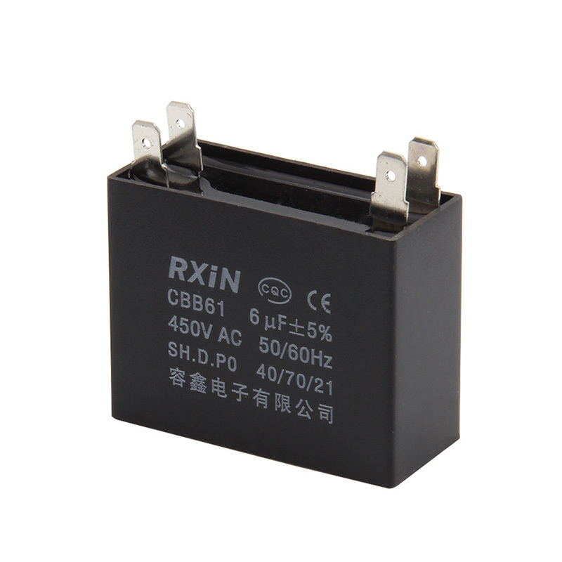 RXIN CBB61 6uf450VAC Motor Run Capacitor 6uf 450VAC Fan Capacitor Motor starting Capacitor