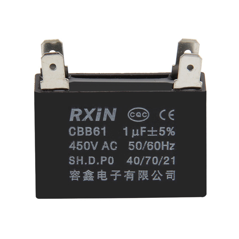 RXIN CBB61 1UF450VAC Motor Run Capacitor 1.0UF 450VAC Fan Capacitor Motor starting Capacitor