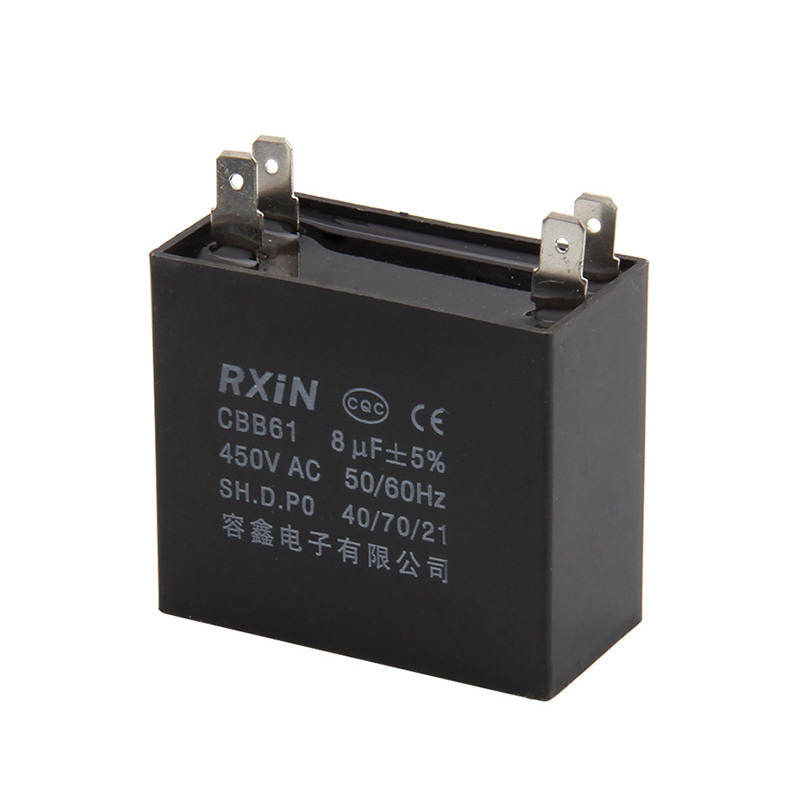 RXIN CBB61 8uf450VAC Motor Run Capacitor 8uf 450VAC Fan Capacitor Motor starting Capacitor