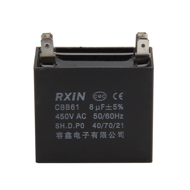 RXIN CBB61 8uf450VAC Motor Run Capacitor 8uf 450VAC Fan Capacitor Motor starting Capacitor