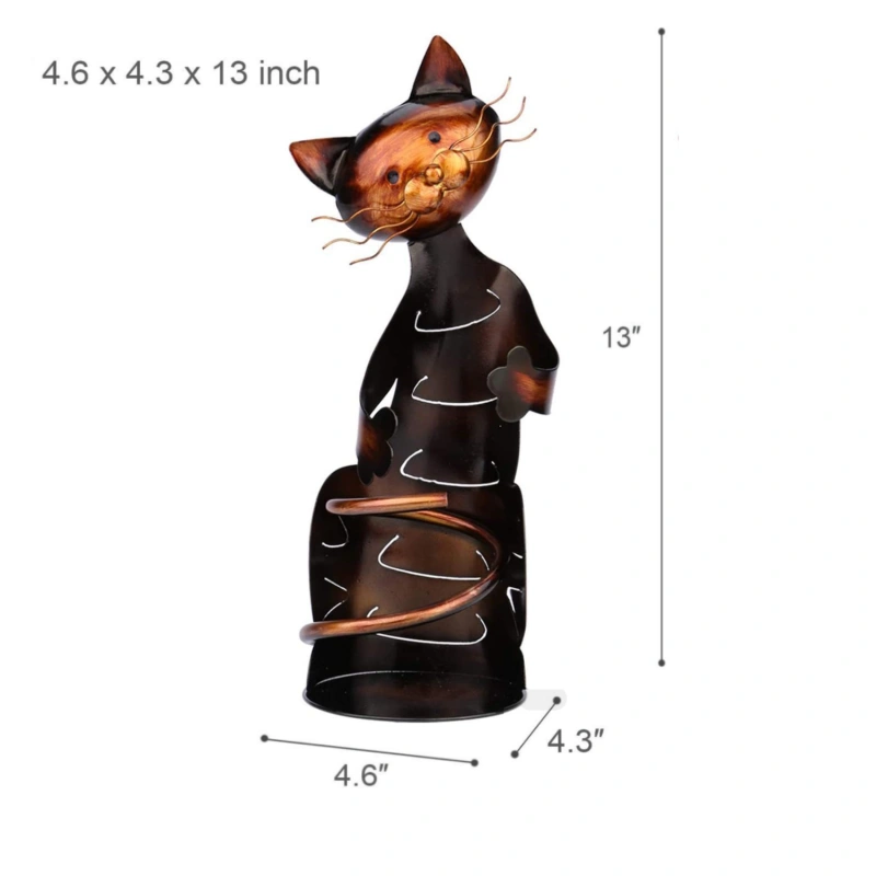 Cat Wine Bottle Holder Stand Tabletop Metal Bottle Wine rack for Wine Storage Gift for Kitchen Home Table Decor Wine Gifts and Accessories for Wine Lovers