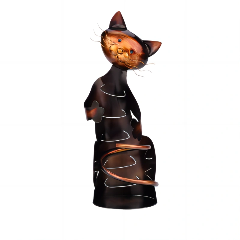 Cat Wine Bottle Holder Stand Tabletop Metal Bottle Wine rack for Wine Storage Gift for Kitchen Home Table Decor Wine Gifts and Accessories for Wine Lovers
