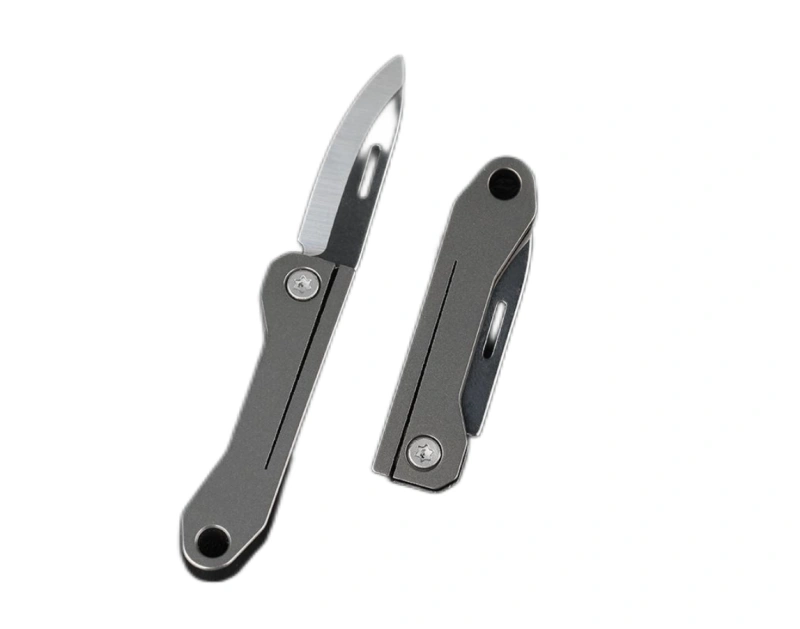 Pure titanium folding pocket knife, small EDC knife, portable, pocket, suitable for men and women, sharp camping survival hiking knife