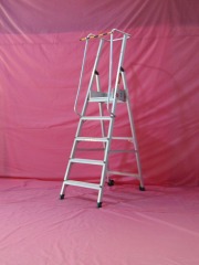 Thickened FRP engineering handrail insulated aluminum mesh ladder