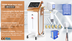 Model LY04 Emma D A2580 Diode Laser Machine 1000W Stack 808nm*6+755nm*2+940nm*2 US Coherent Chips