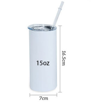 RTS 15oz/20oz/30oz Stainless Steel Sublimation Straight Glossy Tumbler Skinny